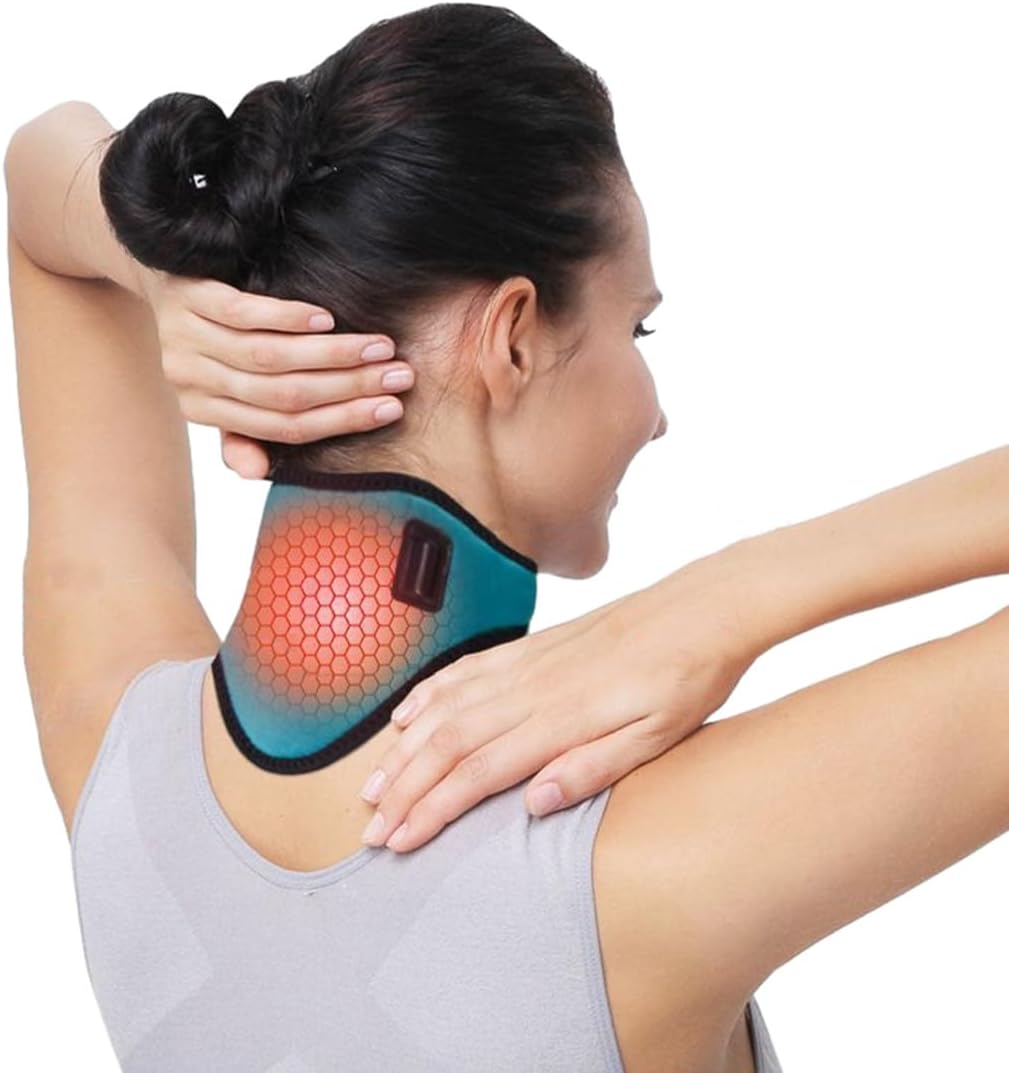 USB Neck Heating Pad Electric Neck Wrap for Pain Relief Heated Neck Warmer Physical Therapy Heated Neck Brace 3 Adjustable Temp Auto Shut Off Thermal Neck Support Neck Protector for Soreness Stiffness