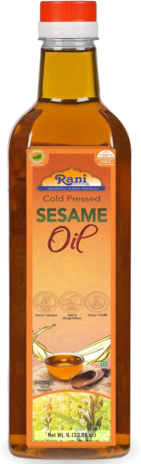 Rani Sesame Oil 33.8 Ounce (1 Liter) Cold Pressed | 100% Natural | NON-GMO | Vegan | Gluten Free