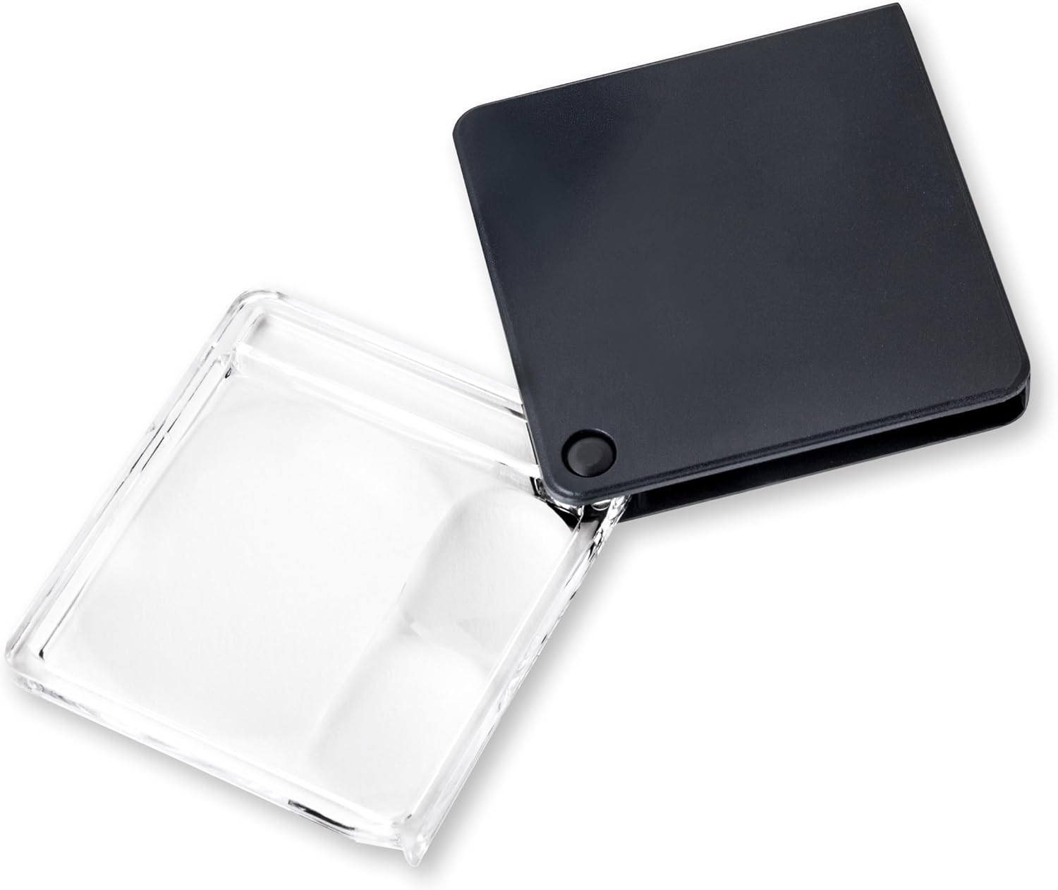 Carson Magniflip Plus 2.5X/5X/7X Flip-Open Magnifier with Built-in Protective Case (GN-44), Grey, Single Pack