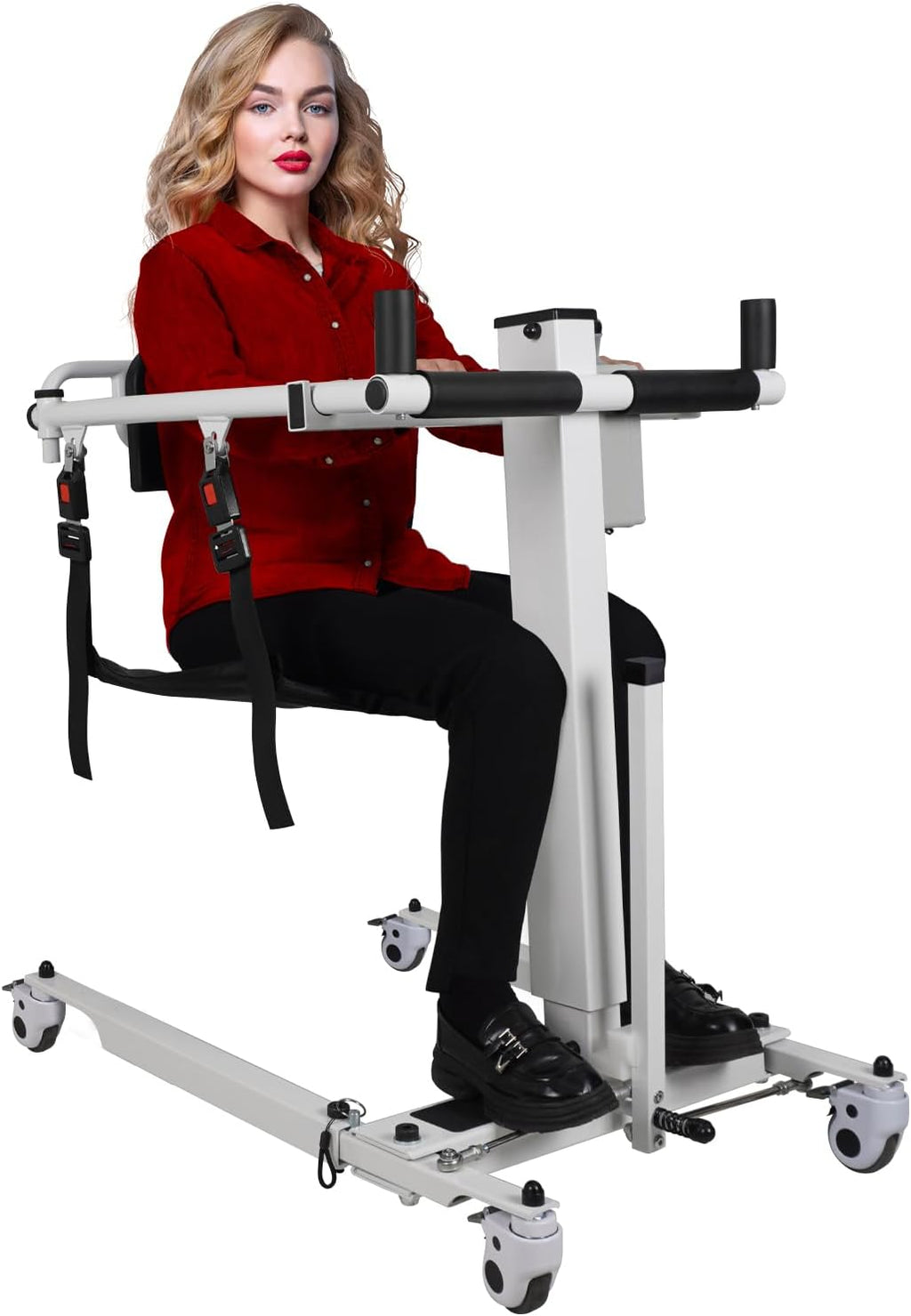 Patient Lift Transfer Chair - Electric Assist Lift Aid for Home Care Use - Portable Folding for Car - Transport Wheelchair for Seniors, Adults & Disabled