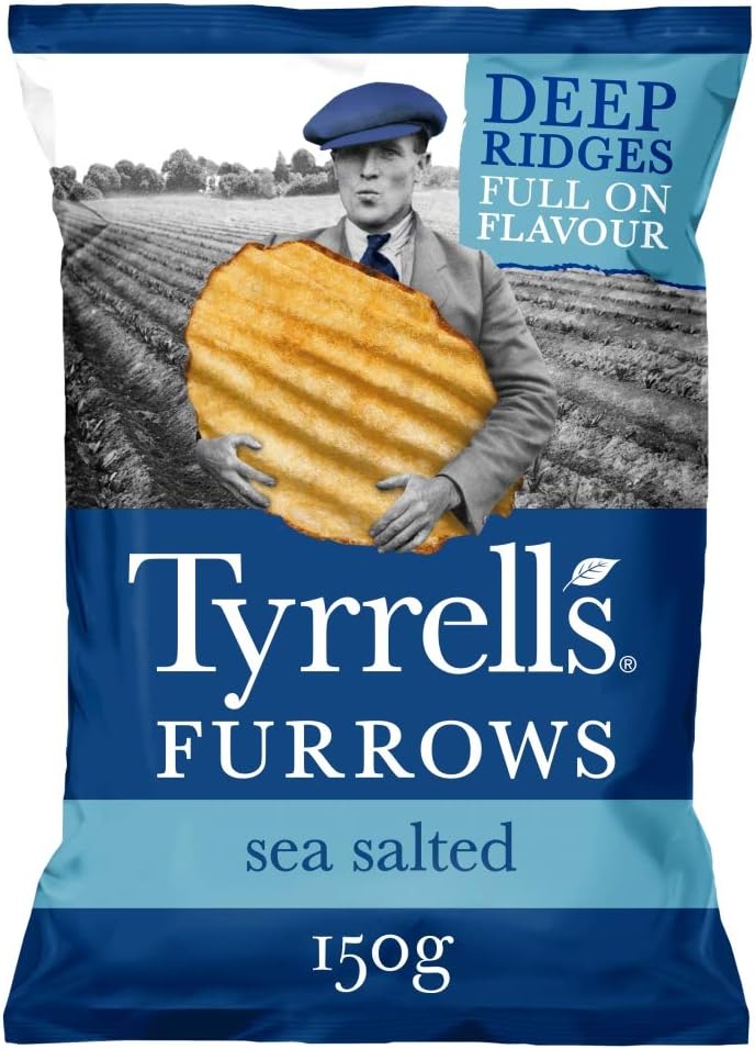 Tyrrell's Furrows Sea Salted Crisps, 150 g