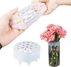 Silicone Blossom Grid Flower Arranger, 2026 New Flexible Floral Stem Holder for Vases, Water Proof & Reusable Flower Grid for Easy DIY Arrangements (Clear-2PCS)