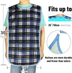 Adult Bibs for Eating,30" x 19.5"Large Feeding Adult Bibs,Reusable Washable Dining Clothing Protectors with Optional Crumb Catcher,Absorbent Apron for Seniors, Elderly or disabled(3 Pack)