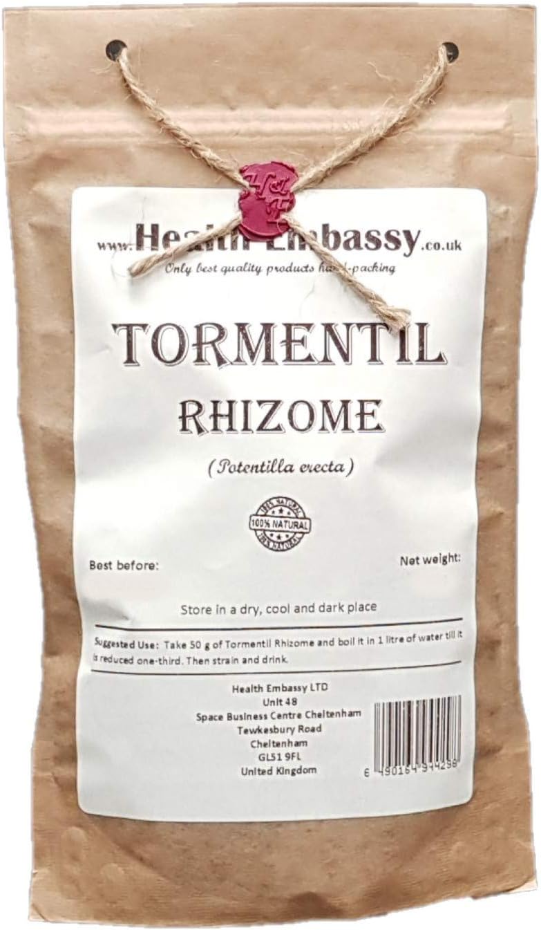 Health Embassy Tormentil Rhizome | Potentilla Erecta L | Herbal Tea (100g)