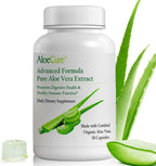 AloeCure Aloe Vera Capsules, Made with Organic Aloe Vera to Gently Support Gut Health & Digestive Comfort, Stomach Acid Buffer, Natural Immune Supplement, Aloin Free, 30ct x 300mg Capsules