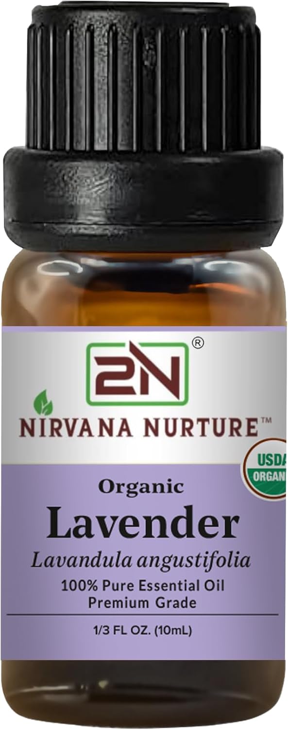 Lavender Essential Oil USDA Certified Organic, 100% Pure Natural Premium Grade, Undiluted- Aromatherapy Diffuser for Calm and Relaxation, Skin Care, Hair Care