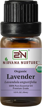 Lavender Essential Oil USDA Certified Organic, 100% Pure Natural Premium Grade, Undiluted- Aromatherapy Diffuser for Calm and Relaxation, Skin Care, Hair Care
