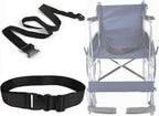 Wheelchair Safety Strap Seat Belt, 31-86"Adjustable Length/ 2" Wide - Black Anti-Slip and Anti-Fall Wheelchair Fixation Belt, Extra Long Size-Suitable for Obese People