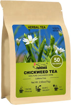 FullChea - Chickweed Tea, 50 Teabags - Premium Natural Chickweed Herb - Non-GMO - Caffeine-Free Herbal Tea - Soothe Skin & Support Respiratory Comfort