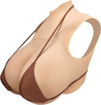 Silicone Breastplate for Stage & Performance, G K Z Cup (Fair, Nude, Brown), Used by Crossdressers & Drag Queens