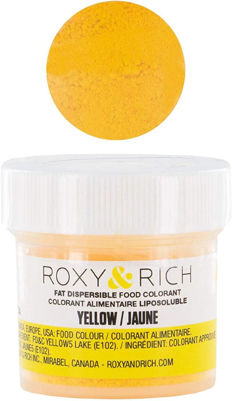 Roxy & Rich Fat Dispersible Food Coloring, 5 Grams Yellow