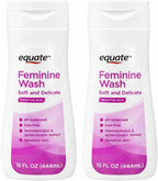 Equate Feminine Wash for Sensitive Skin, Soft & Delicate, (pack of 2) 15 fl oz (444 ml)