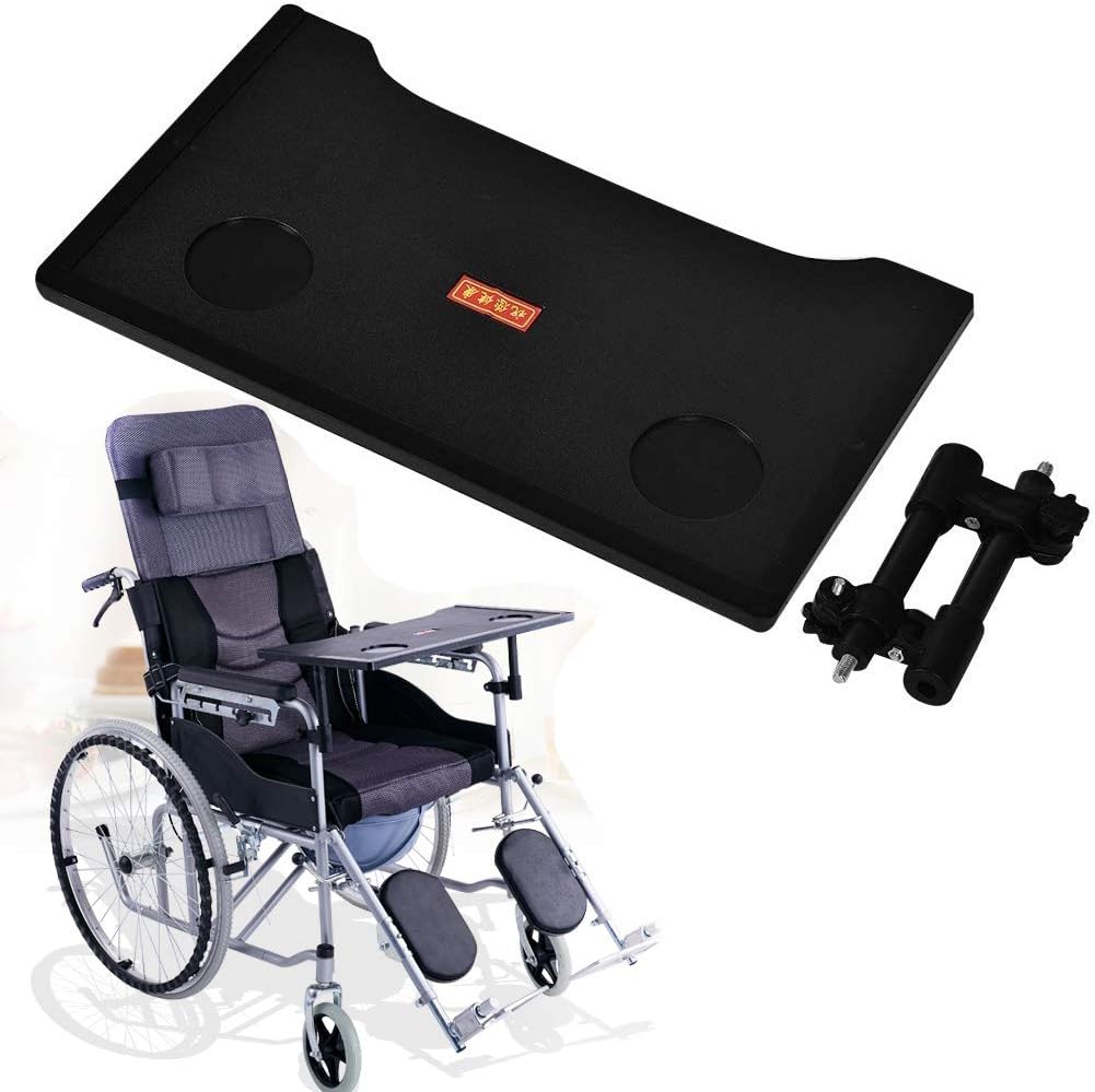 Lap Trays, Wheelchair Tray,Wheelchair Lap Tray - Detachable Wheelchair Table with Cup Holder - Plastic Wheelchair Tray for Writing,Reading & Eating