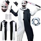 Movie Costume Jumpsuit Movie Outfit Black White Bodysuit Full Set Halloween With Mask