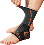 1 Pair Ankle Braces for Men & Women, Ankle Compression Sleeve Plantar Fasciitis Brace Plantar Fasciitis Relief, Arch Support Socks Ankle Brace for Sprained Ankle (Orange, Medium)