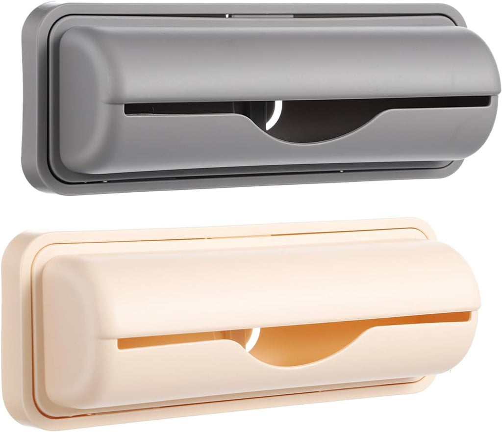 2 Pcs Trash Bag Dispenser, 5.9 x 2.95 x 1.85 inch Bin Liner Kit, Trash Bag Dispenser for Bottom of Can, Trash Can Liner Dispenser for Kitchen Bathroom Toilet Storage Organization