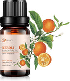 Neroli Essential Oil - 100% Pure Organic Natural Plant (Citrus aurantium) Neroli Oil for Diffuser, Aroma, Spa, Massage, Yoga, Perfume, 0.33oz