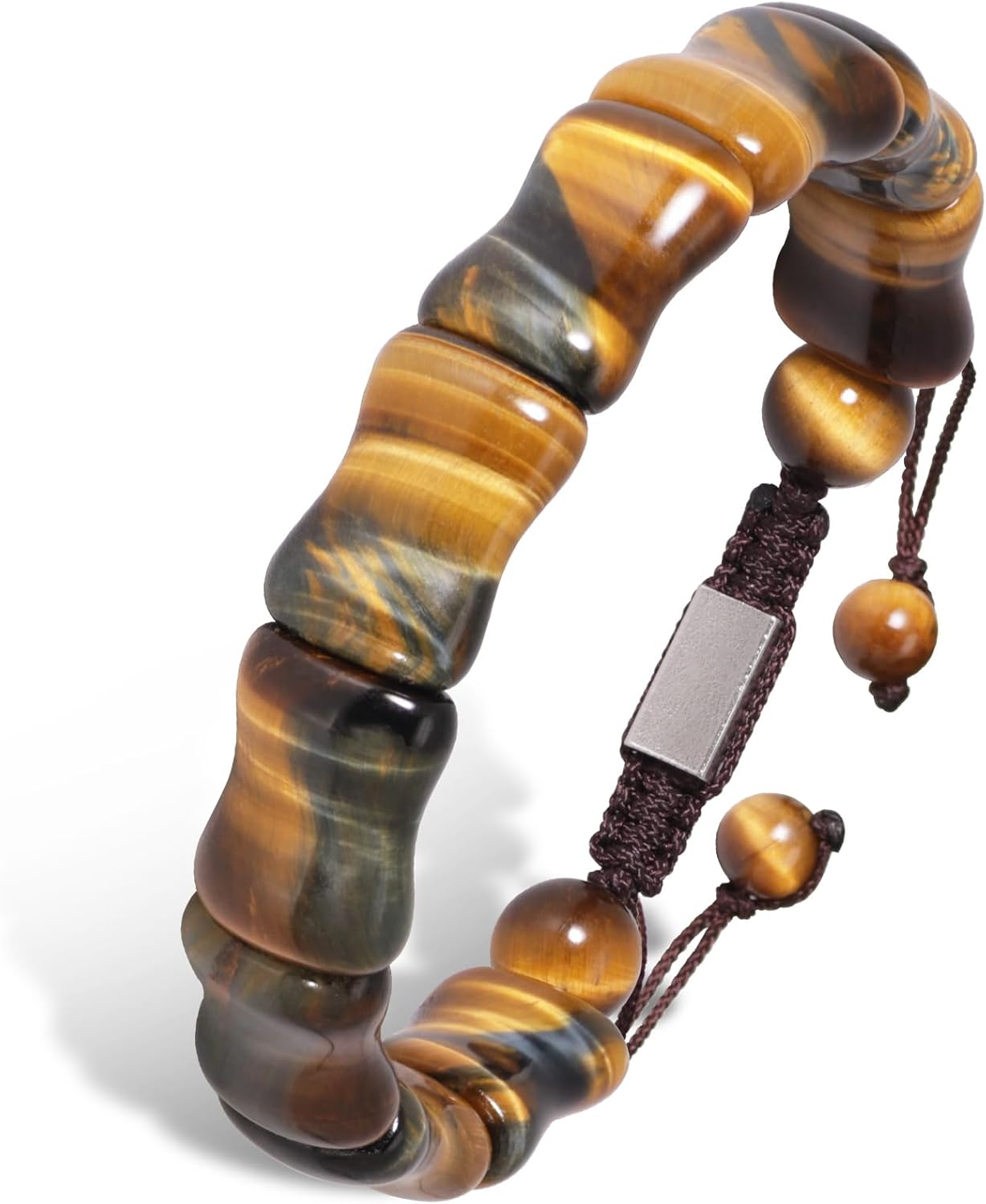 Tigers Eye Bracelet Protection Crystals Beads Bracelet for Men-Unique Yellow Blue Tigers Eye Gemstone Bracelet Natural Stone Handmade Beaded Bracelet-for Mens Gift