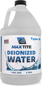 MAXTITE Type II Deionized Water - ASTM/ACS Certified Laboratory Grade (1 Gallon)