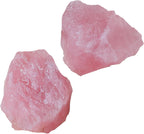 Apengshi Rose Quartz Raw Crystals 2PCS Natural Rough Rocks Healing Crystal and Stones DIY Raw Stones Meditation Fountain Garden Home Decor