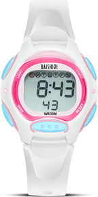 Kids Watch Digital for Girls Boys Teenagers Sport Outdoor Waterproof Analog Watch for Children with Silicone Band Stopwatch with EL Backlight/Timer/Alarm/Date