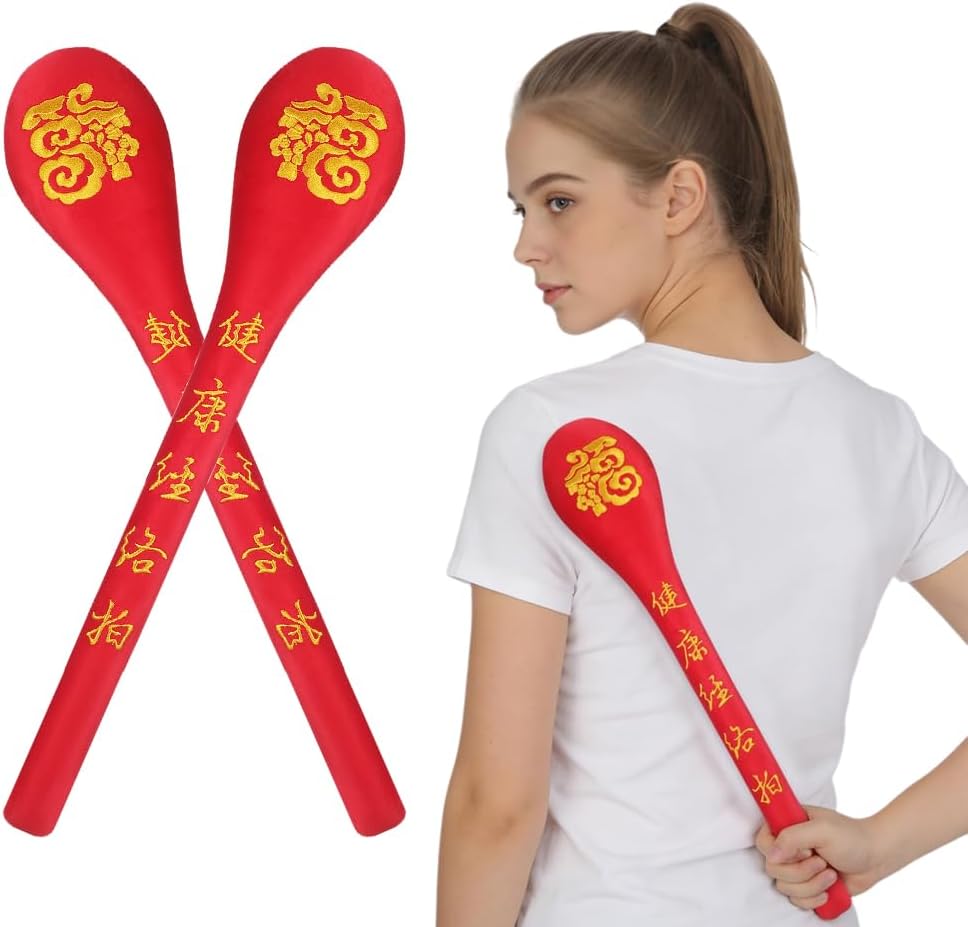 Manual Back Massagers 2 Pcs Handheld Massage Stickfor Back Muscle Pain Relief | Massage Hammer Stick Tool for Neck & Shoulder Deep Tissue Stress Relief