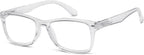 Eyekepper Women's Stylish Readers Comfortable Reading Glasses Men Transparent Frame Spring Hinges