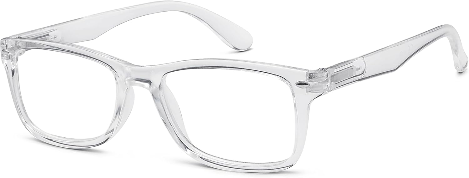 Eyekepper Women's Stylish Readers Comfortable Reading Glasses Men Transparent Frame Spring Hinges