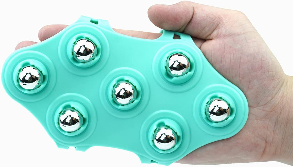 Massage Ball, Roller, Hand Held Massager, Therapy Ball, Back Massager, Trigger Point Ball, Foot Massage Ball, Green