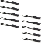 Upgraded Zipper Pulls, 10PCS Black - Premium Replacement for Luggage, Backpacks, Jackets, Purses, Handbags