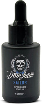 Don Juan Sailor Bay Rum Beard Oil And Conditioner - 100% Organic - Unique Blend Of Natural Oils Jojoba, Argan, Vitamin E, And More - Naturally Scented 1oz