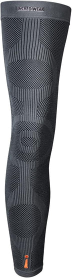 Incrediwear Leg Sleeve – Full Length Long Leg Sleeve for Leg Pain Relief & Muscle Recovery, Helps Reduce Swelling & Inflammation, Promotes Circulation, Leg Sleeves for Men & Women (Charcoal, Small)