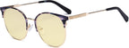 Eyekepper Ladies Round Blue Light Blocking Glasses - Anti Blue Rays Reduce Glare UV Filter Computer Eyeglasses Women