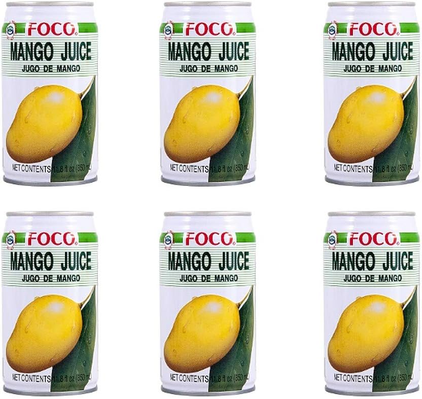 Foco Thai Jugo de Mango - Mango Juice (6 Pack, Total of 70.8fl.oz)