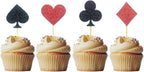 Morndew 24 PCS Casino Night Poker Cupcake Toppers for Las Vegas Theme Party Wedding Party Birthday Party Decorations