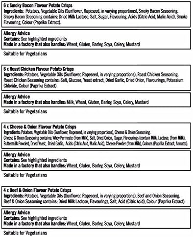 Walkers Meaty Multipack Crisps, 20 x 25 g