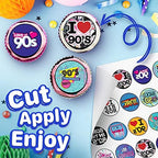 30 x Edible Cupcake Toppers Themed of 90s Party Collection of Edible Cake Decorations | Uncut Edible on Wafer Sheet