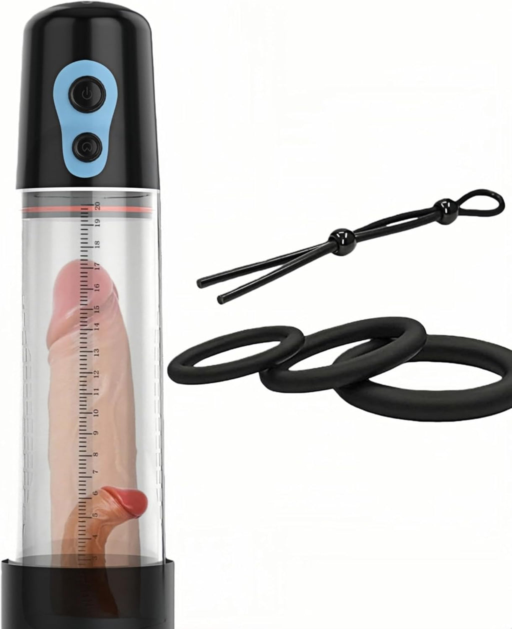 Male Enlargement Vacuum Pumps Air Pressure Device, Increase Sizes Automatic Electric Pump, Enhancement Enlarger Silicone Pocket Strength Suction Growth Pens Pump MA0-7
