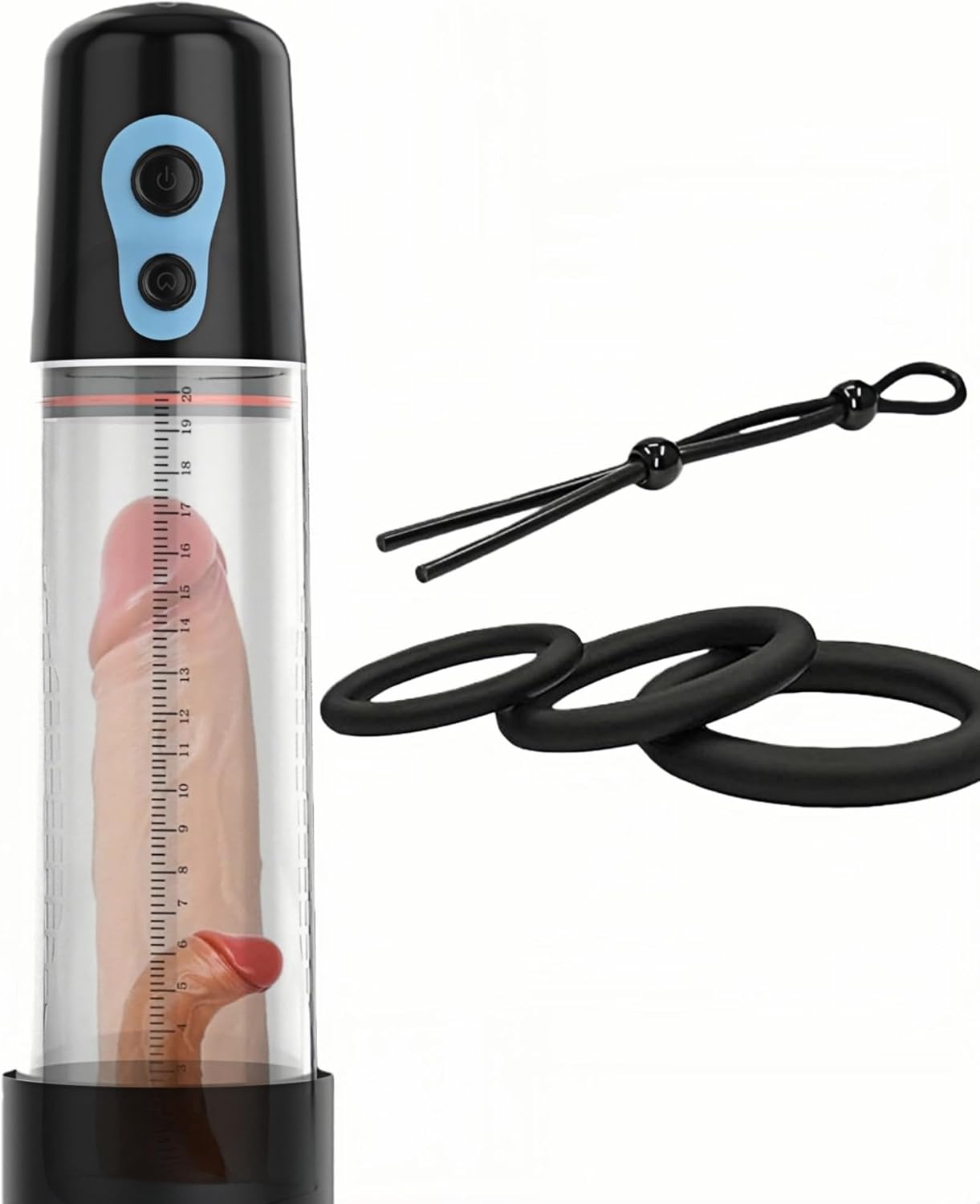 Male Enlargement Vacuum Pumps Air Pressure Device, Increase Sizes Automatic Electric Pump, Enhancement Enlarger Silicone Pocket Strength Suction Growth Pens Pump MA0-7