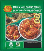 BABA'S Malaysia Best Brand Hot & Spicy Meat Curry Powder BABA Vege Origin Serbuk Kari Daging Pedas Halal 1 Pack x 250g 8.82oz