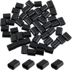 Antrader Aluminum Crimping Loop Sleeve,1/8" Cable Crimps Wire Ferrules for Crimping Wire Rope Cable,50Pcs,Black (M3)
