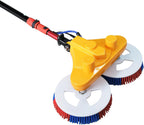 Cleaning Brush, 11 FT Adjustable Water Fed Pole Cleaning Kit, Solar Panel Cleaning Kit, Water Fed Pole Cleaning Equipment,Double-Head Automatic Cleaning Brush, with Power Converter