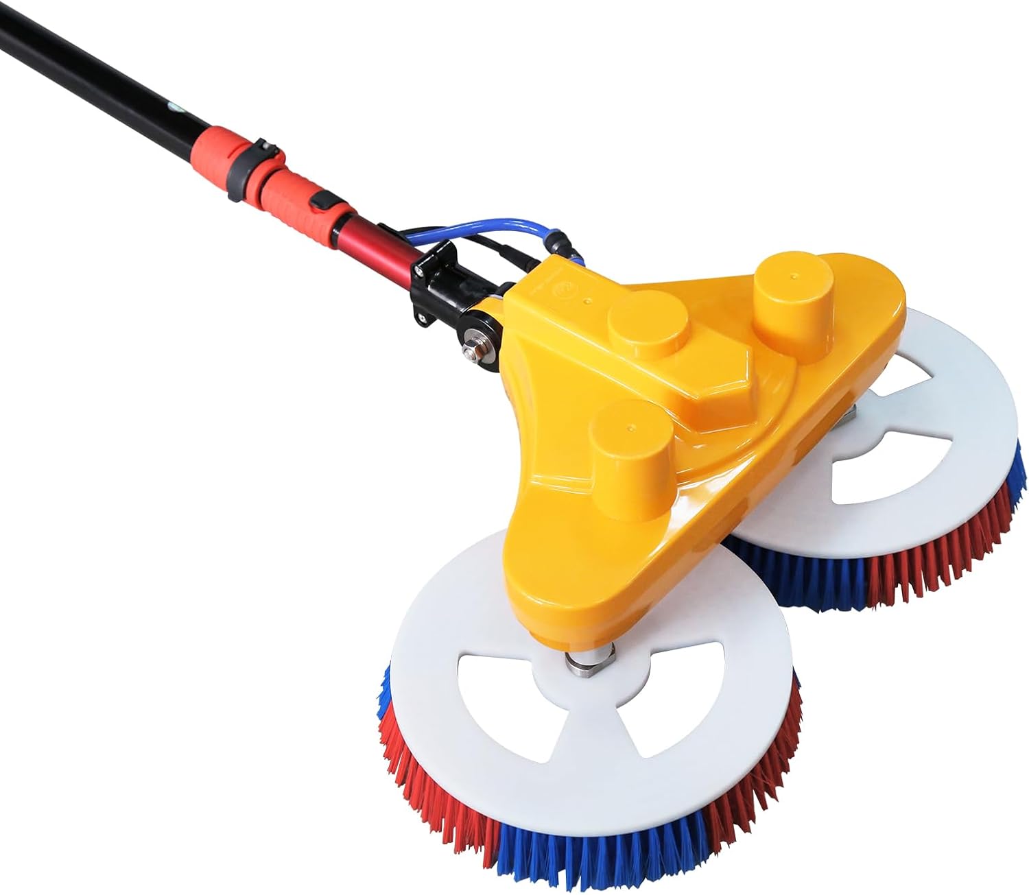 Cleaning Brush, 11 FT Adjustable Water Fed Pole Cleaning Kit, Solar Panel Cleaning Kit, Water Fed Pole Cleaning Equipment,Double-Head Automatic Cleaning Brush, with Power Converter