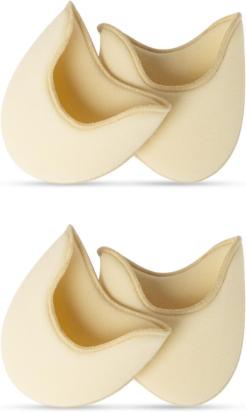 4Pcs Ballet Toe Pads for Pointe Shoes – Breathable Pointe Shoe Toe Pads, Cushioned Protectors for Ballerinas & High Heel Comfort