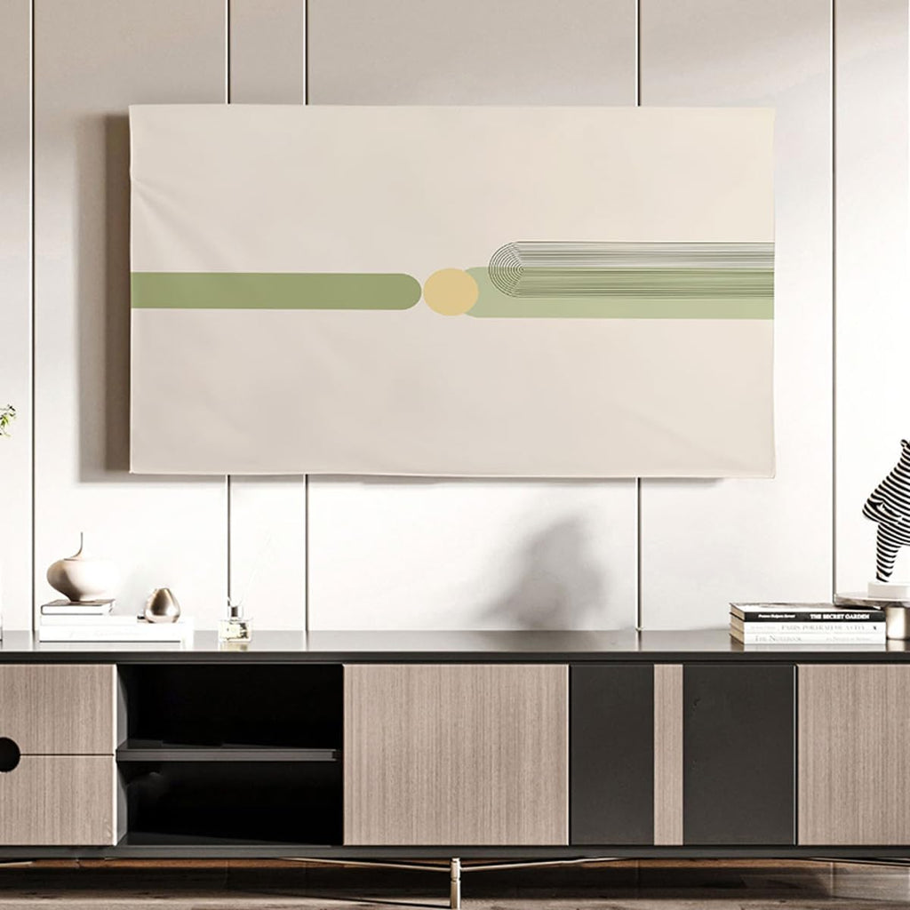 19-70inch Universal TV Cover, Modern Art TV Cover, Effective Waterproof and Dust Cover,Desktop/Hanging TV Dust Cover TV Protection(Size:43in,Color:B)