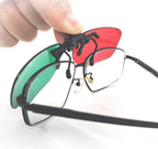 Red Green Glasses Vision, Red Green Glasses with Glasses Box, On Left Green Right Red Amblyopia Glasses