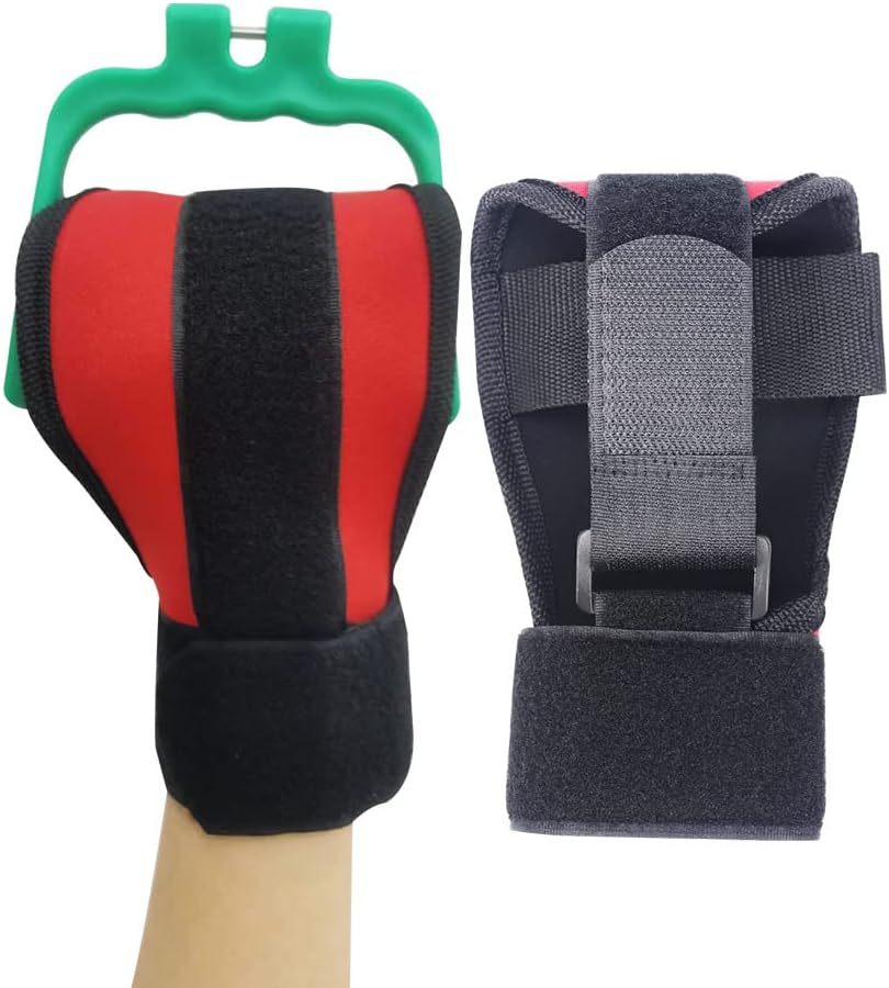 1pc Hand Fist Finger Gloves for Stroke Brace Rehabilitation Training Equipment Finger Auxiliary Gloves Hand Brace for Hemiplegia Elderly Athlete Finger (red)