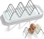 OZNER Shower Soap Shampoo Bar Holder, Stainless Steel Self Draining Bathroom Soap Dish Holder with Water Tray, Shower Caddy for Shampoo Bars, Conditioner Bars & Soap (7.4"×3.2")