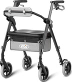 VOCIC Walkers for Seniors, Z11 Rollator Walker with Seat, Max 380 lbs, Avant Walkers with Ergo Seat & Backrest, Foldable Rollator Adjustable Height, All Terrain Walker, Lightweight