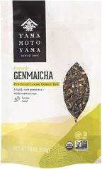 Yamamotoyama Organic Genmaicha Loose Leaf Green Tea, Green Tea with Roasted Rice, 3.5 oz Pack, Caffeinated